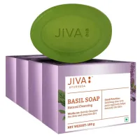 Мыло с базиликом, набор 4 штуки по 75 г, Джива Аюрведа; Basil Soap 75gm (pack of 4), Jiva Ayurveda